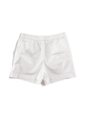 Calvin Klein Shorts Women L White Cotton High Rise Elastic Waist Pullon Pockets